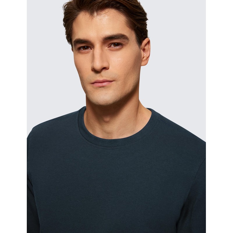 CRZ YOGA Fleece Crewneck Sweatshirt for Men Long Sleeve Breathable
