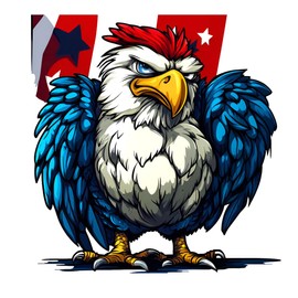 Eagle Stickers Bumper Sticker Patriotic American Eagle Car Decals, Waterproof Anti-Fading Vinyl Stickers 2-Pack for Vehicles, Trucks, and Windows B056