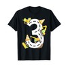 3rd Construction Birthday Party Excavator Boys 3 Years Old T-Shirt
