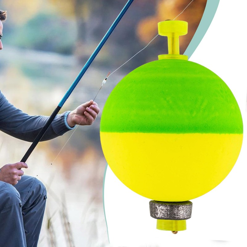 Fishing Floats Set | 10 Pack Fishing Foam Float Balls,Push