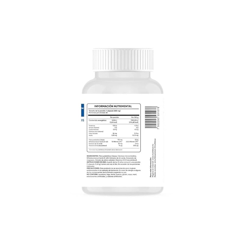 Multiblue Probiotic Fit 60 Cápsulas Avanzada Fórmula de Probióticos y