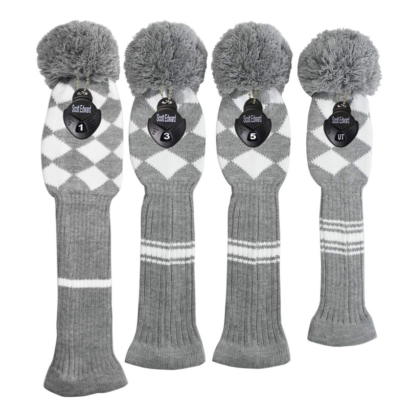 Golf Headcover Knit Set of 4, Golf Club Driver Wood