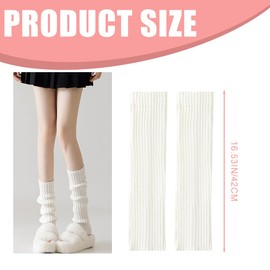 NHPY Leg Warmers, Women's Long Leg Warmers Women Girls Winter Crochet Knitted Leg Warmers Leg Warmers Knee Stockings Overknees, One Size, 1 Pair, bronze