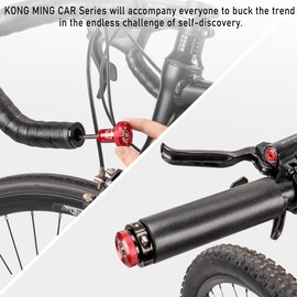 Knog Boa 60 - Bike Cable Lock - Handlebar End Lock - Anti Theft for Mountain/Road Bike Bars (RED)