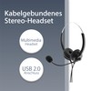 MediaRange Wired Stereo Headset with Microphone and Control Function, Black