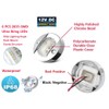 3" Inch Round Chrome Marine Boat Lights White LED Transom