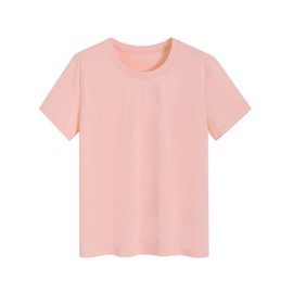 Latuza Women's Petite Pajama Sets Short Length 2 Piece Cotton Sleepwear M Light Pink