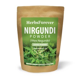 Herbsforever Nirgundi Powder Vitex Negundo Balancing Vata and Ushna Non GMO, Vegan 454 GMS