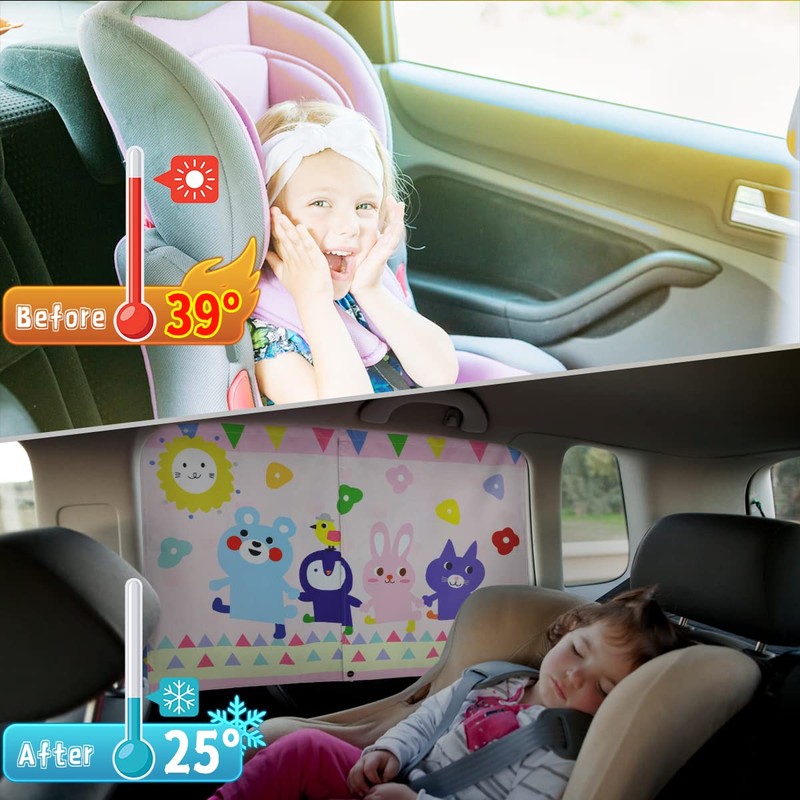 Car Window Shade for Baby, 2pcs Magnetic Auto Sun Shades