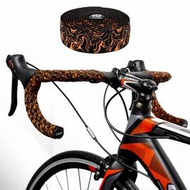 Chooee Road Bike Handlebar Tape,2PCS Bicycle Bar tape,Orange.