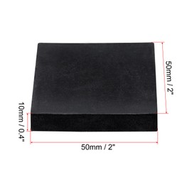 sourcing map 12pcs Rubber Anti-Vibration Pads Hard Pad, 50mm Square Vibration Isolation Mats, 10mm Thickness Non-Slip Rubber Blocks, Anti-Skid Anti Noise for HVAC, Compressor, Air Conditioner