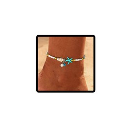 Clataly Sea Star Bead Feet Chain Conch Anklets Beach Foot Jewelry for Women