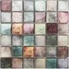 Parrotile Antique 2'' x 2'' Glass Squared Tile Glazed Red