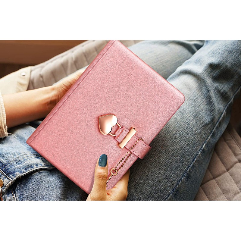 Diary with Lock and Key Plus Diamond Pen, A5 Journal