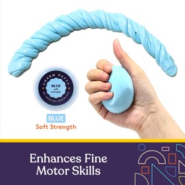 Special Supplies Sensory Therapy Putty for Kids and Adults with 10 Cute Charms - Resistive Hand Exercise Stress Relief Therapy Putty, Five Ounces of Each Putty (Sea Set - Strength: Soft)