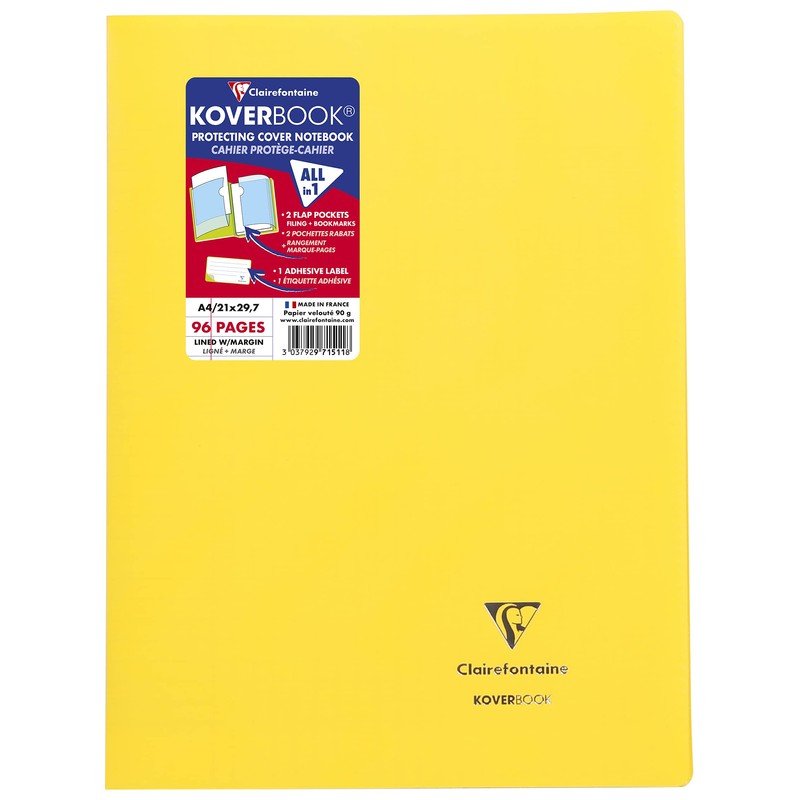 Clairefontaine 971511C Koverbook (DIN A4, 21 x 29.7 cm, Lined