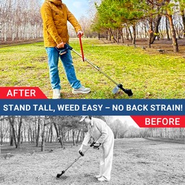 ZJSYMZY Weed Eater Handle Extension Back Saver,High-Strength Weed Wacker Handle with Bracket Clamp,String Trimmer Handle Extension with Ergonomic Trimmer Grip for Lawn Care