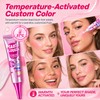 Liquid Blush Wand Temperature-Changing, Liquid Cream Blusher For Radiant, Flushed