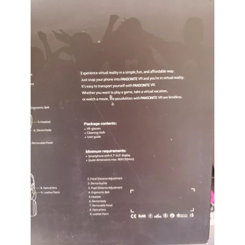 Virtual Reality Pansonite VR Headset with Remote Control 3D Glasses