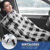SEALY 12-Volt Heated Car Blanket with 2 USB Output Ports,
