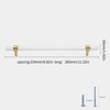 Evionlin 1 pcs 8 4/5 in Acrylic Cabinet Handle, Brass