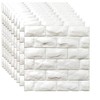 3D Wall Panels Peel and Stick 11PCS White Foam Brick