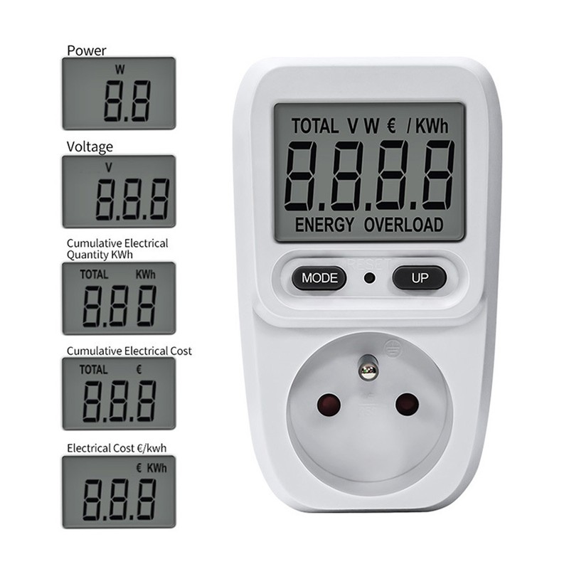 Smart Power Socket Electricity Usage Monitor Digital Display Watt Consumption