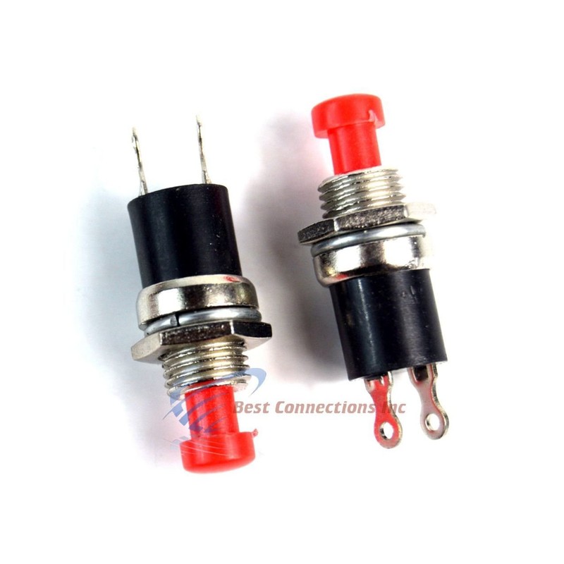 50 pcs Mini Push Button SPST Momentary N/O Switch Red