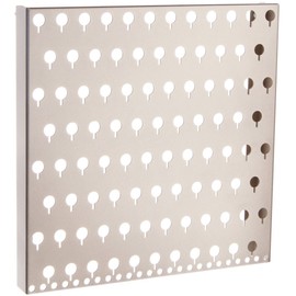 Angelynn's Wall Mounted Earring Holder Organizer Display for Small and Medium Women Post Stud Dangle Pierced Earrings, Hanging Closet Jewelry Storage Rack, Sariea Satin Nickel Silver 12"x12"