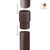 INEFA Downpipe Connector, PVC DN100 / 100 mm, Dark Brown,