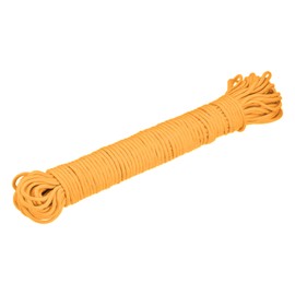 sourcing map Polypropylene Rope Braid Cord 50M/164ft 2mm Dia Yellow for Indoor Outdoor Camping Clothes Line