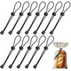 XHTXHT Pack of 12 Sealing Clips for Bags, black