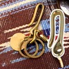 RDEXP Golden Solid Brass U Hook Key Chain Belt Wallet