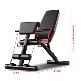 Foldable Incline Decline Adjustable Bench Full Body Workout Gym Weight Exercise