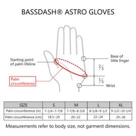 BASSDASH Astro Heavy-Duty Sure Grip Fishing Gloves Men’s Women’s Fingerless Gloves for Game Fishing Kayaking Paddling Sailing MTB