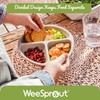 WeeSprout Silicone Divided Plates (No Lids), 100% Food Grade Silicone