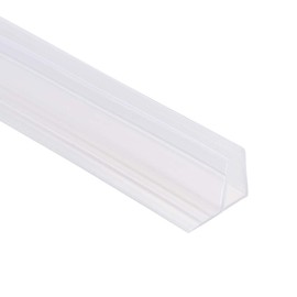 uxcell Frameless Glass Shower Door Sweep - Door Bottom Side Seal Strip F-Type with 7/16-Inch(11mm) Drip Rail - 1/4-Inch(6mm) Glass x 118-Inch(3000mm) Length