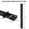 Colinktool Adjustable Pipe Stakes, 30" Heavy-Duty C Channel Pipe Stake