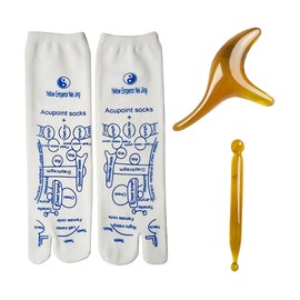 Fußreflexzonen Socken,Deutsch Fußmassage Reflexzonen Massage Socks Set,Akupunktur Relief Foot Acupressure Reflexology Massagesocken,Soothe Akupressur Reflexzonenmassage Massager (Damen)