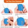 Padlocks with Code - 4-Pack Combination Padlock Set, 3-Digit Resettable,