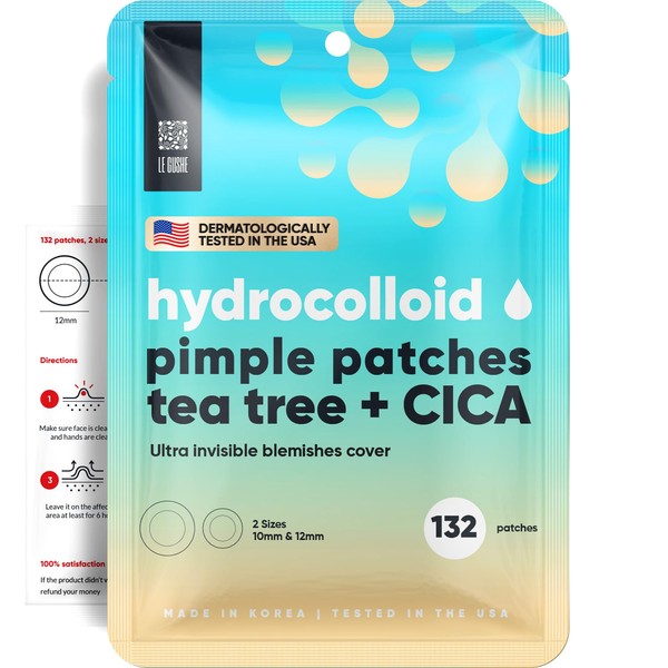 LE GUSHE Korean Pimple Patches for Face (132 Dots) -