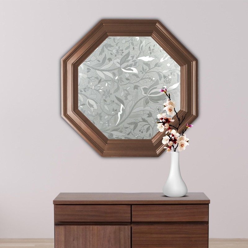 Autotech Park Precut Floral Octagon Window Film Shade, Self Adhesive