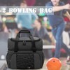 DSLEAF Bowling Bag for 2 Balls, Bowling Tote with Wooden
