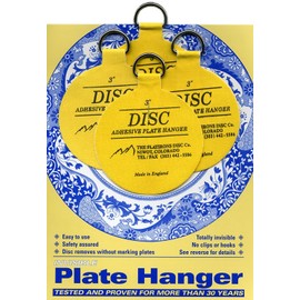 Flatirons Disc Adhesive Medium Plate Hanger Set (4-3 Inch Hangers)