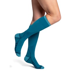 Unisex Motion Flow Tech Compression Socks 20-30mmHg - for Men & Women - Graduated Stockings for Varicose Veins, Edema, Athletes, Pregnancy, Travel, Nurses, Runners, Post-Surgery & DVT Prevention (Teal, Small Short)
