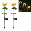2Pcs Solar Powered LED Lamp Artificial Flower Light Garden Courtyard