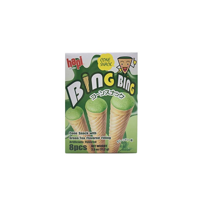 Hapi BING BING Cone Snake with Flavored Filling 2.5oz (Green