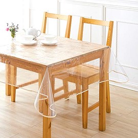 iMedia Transparent Tablecloth 120x200cm PVC Table Mat Desk Mat Mat Table Cover Vinyl Mat Table Protector Cover Vinyl Cover Stain Resistant