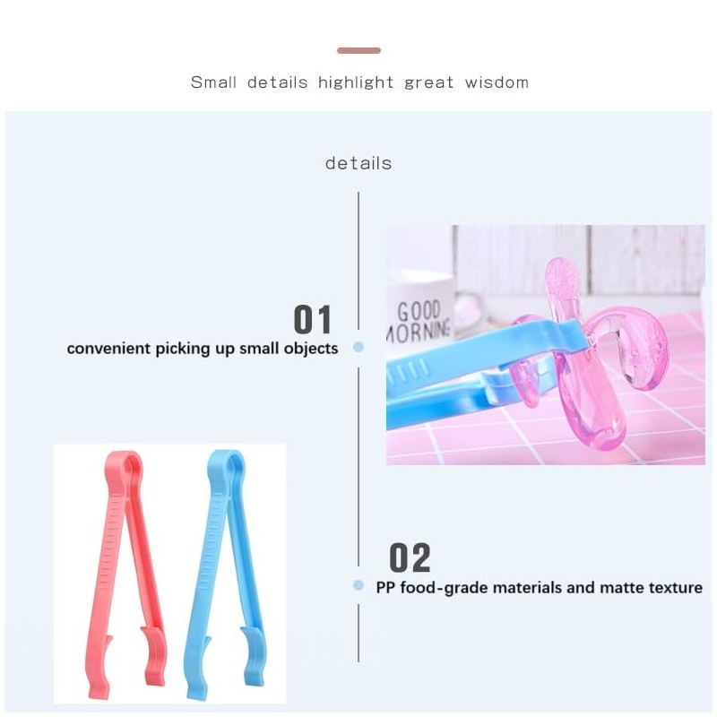 2 Pieces Baby Bottle Tongs, Multifunction Anti-Scalding Bottle Clips, Sterilized