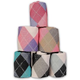 KK TRADERS (MCR) Women's Long Argyle Knee High Warm Ladies Socks Equestrian Horse Riding UK (Uk 4-7/ Eur 35-39, Multicoloured Argyle (3 Pairs783)) (L10783)